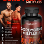 Herbalson Cordyceps Militaris capsules bottle, 60 capsules, 600 mg