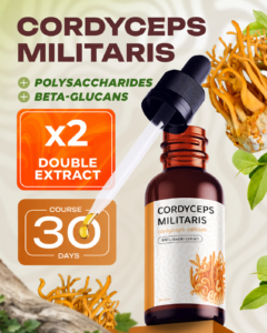 Double extrait liquide de Cordyceps militaris 30 ml