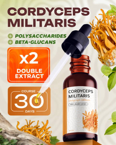Herbalson Cordyceps Militaris double liquid extract 30 ml bottle