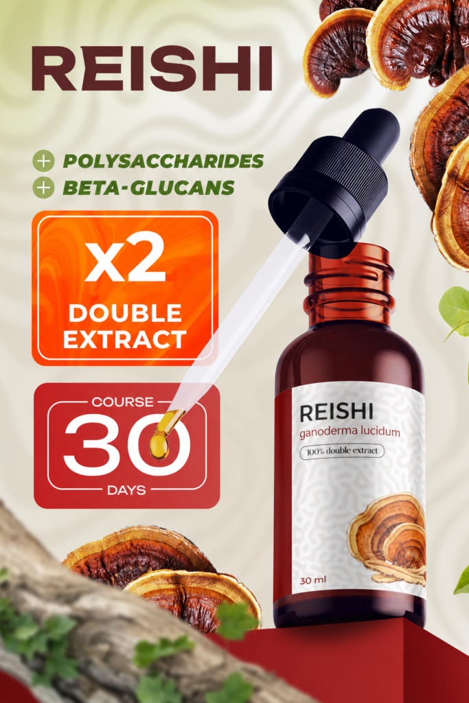 Herbalson Reishi mushroom double liquid extract 30 ml bottle