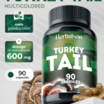 Herbalson Turkey Tail mushroom capsules, 90 capsules, 600 mg