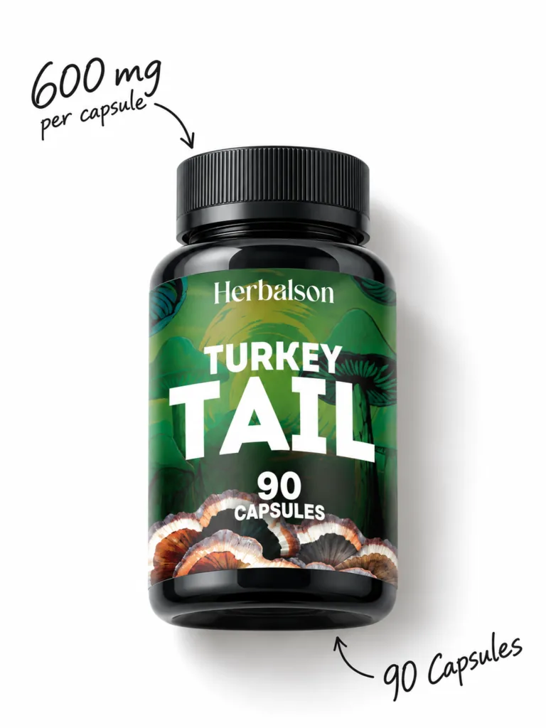 Herbalson Turkey Tail capsules, 90 capsules of 600 mg
