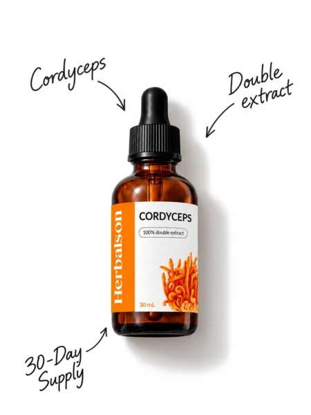 Cordyceps mushroom double extract tincture 30 ml, Herbalson