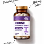 Iodine 150 mcg tablets bottle, potassium iodide, 90 tablets