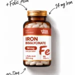 VitaWin iron bisglycinate 14 mg with folic acid tablets, 90 per bottle