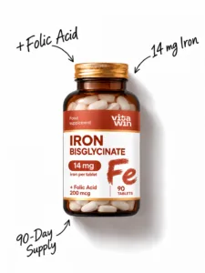 Iron Bisglycinate 14 mg + Folic Acid Tablets