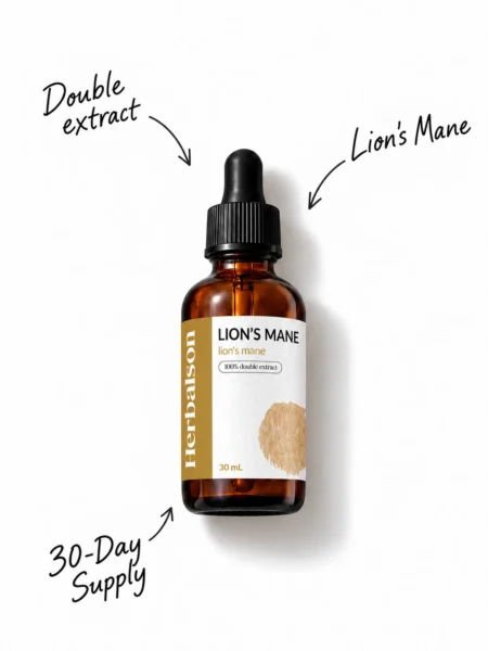 Lion's Mane mushroom double extract tincture 30 ml, Herbalson