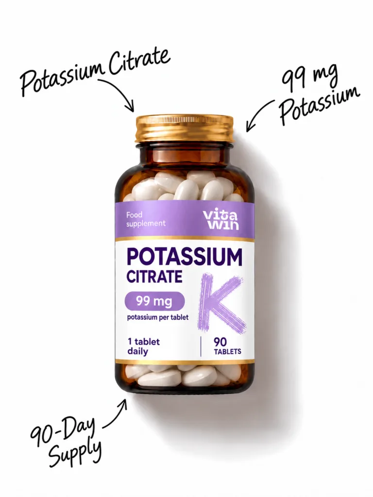 VitaWin potassium 99 mg tablets, 90 per bottle