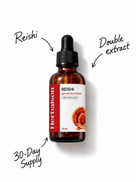 Reishi (Ganoderma lucidum) mushroom double extract tincture 30 ml, Herbalson