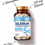 Selenium 100 mcg bottle, L-selenomethionine, 90 tablets, 90-day supply